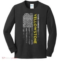 Yellowstone American Flag Kids Long Sleeve Shirt thumb 0