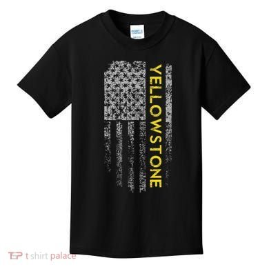 Yellowstone American Flag Kids T-Shirt