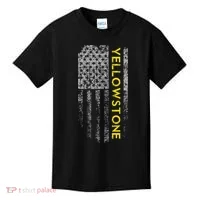 Yellowstone American Flag Kids T-Shirt thumb 0