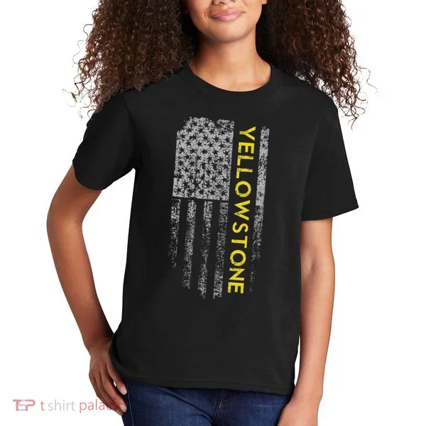 Yellowstone American Flag Kids T-Shirt