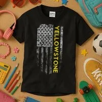 Yellowstone American Flag Kids T-Shirt thumb 3