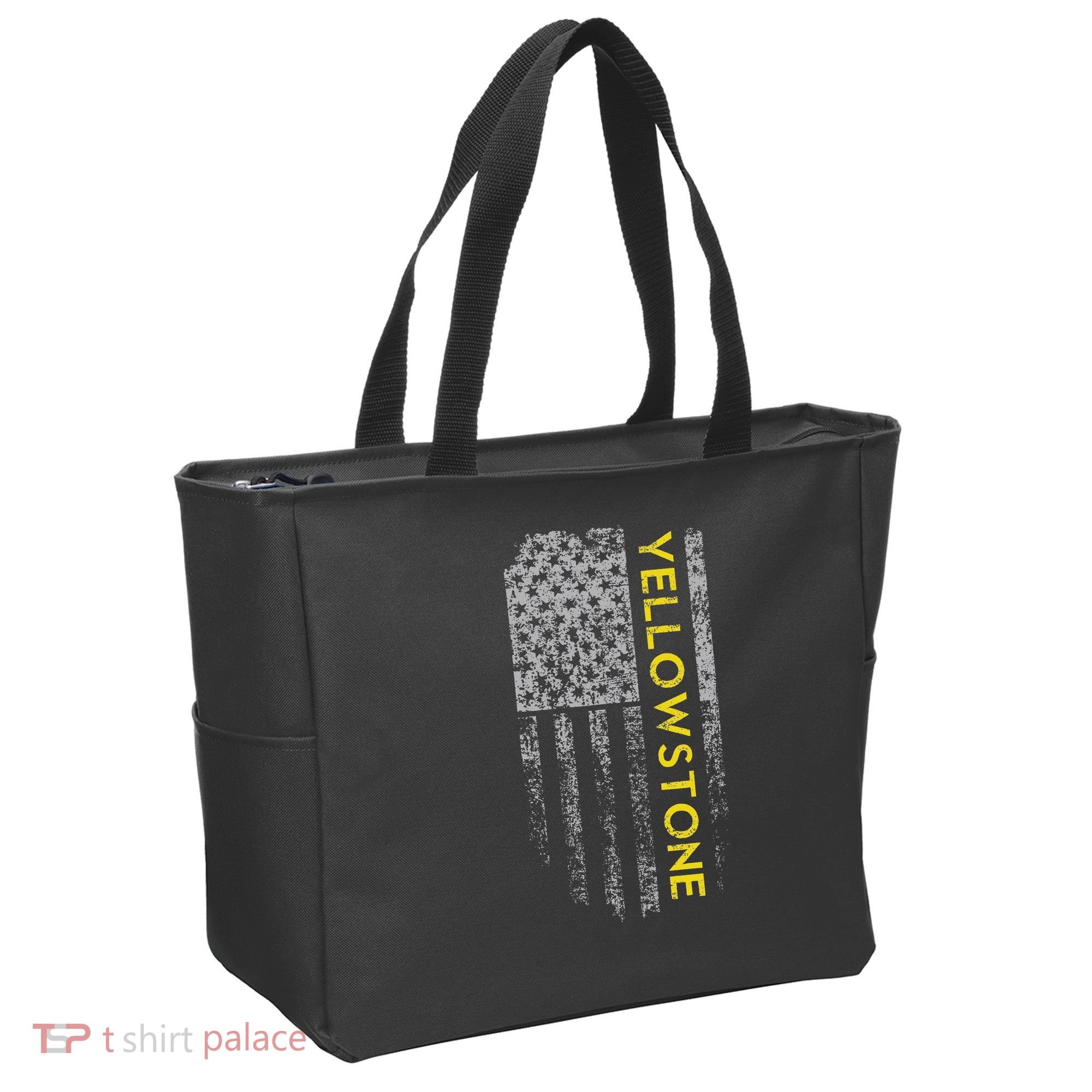 Yellowstone American Flag Tote Bag