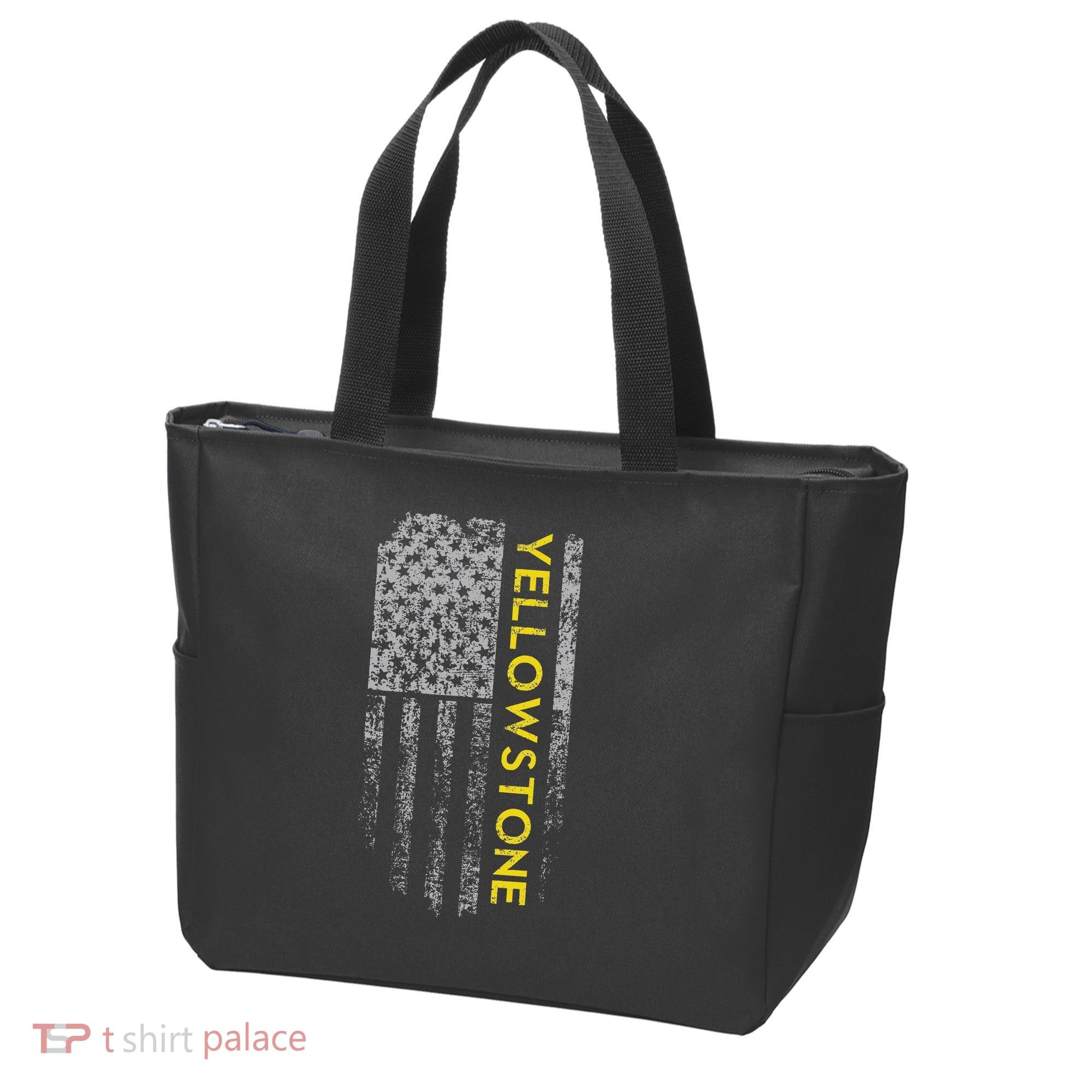 Yellowstone American Flag Tote Bag
