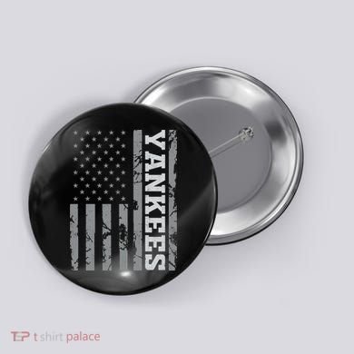 Yankee American Flag Button