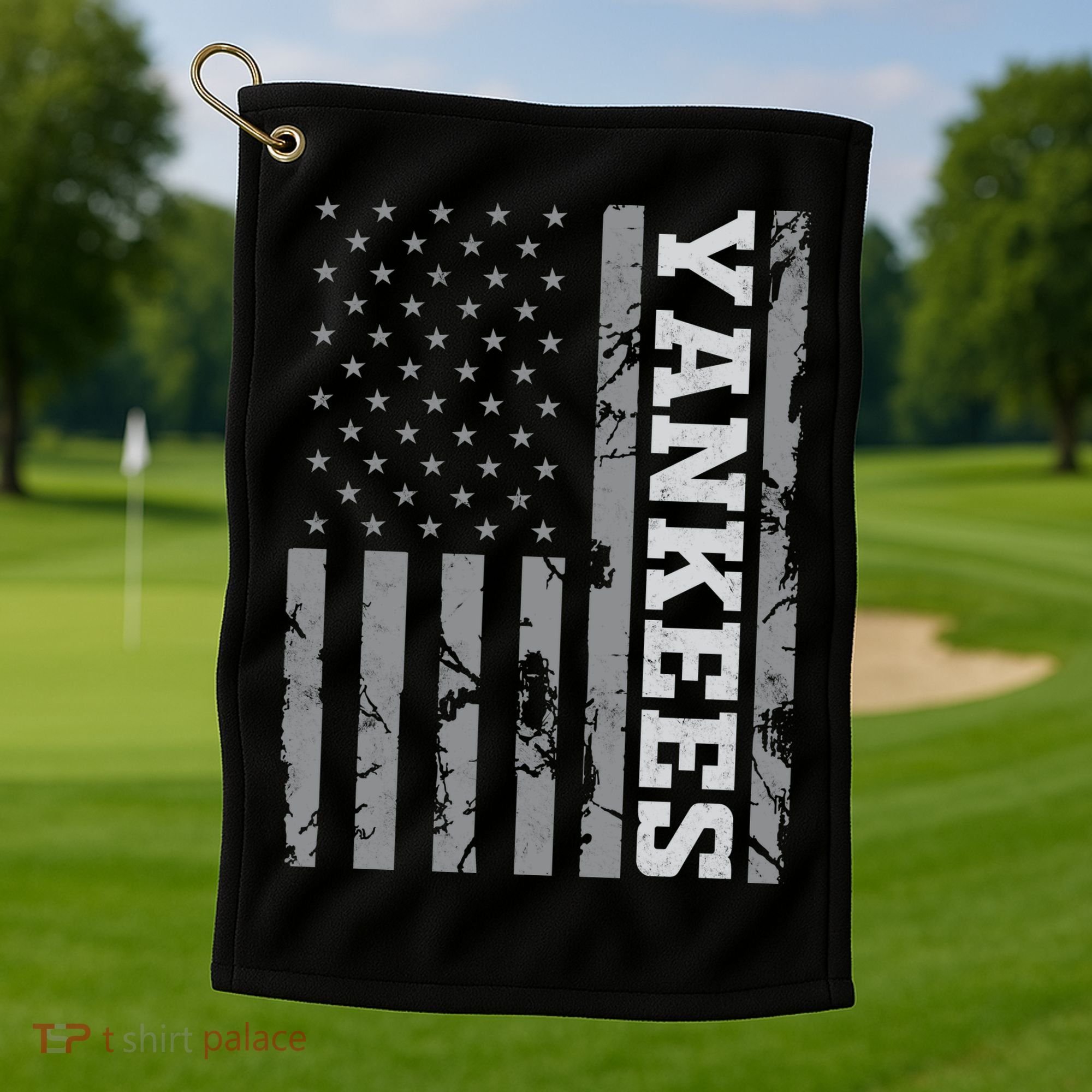 Yankee American Flag Golf Towel