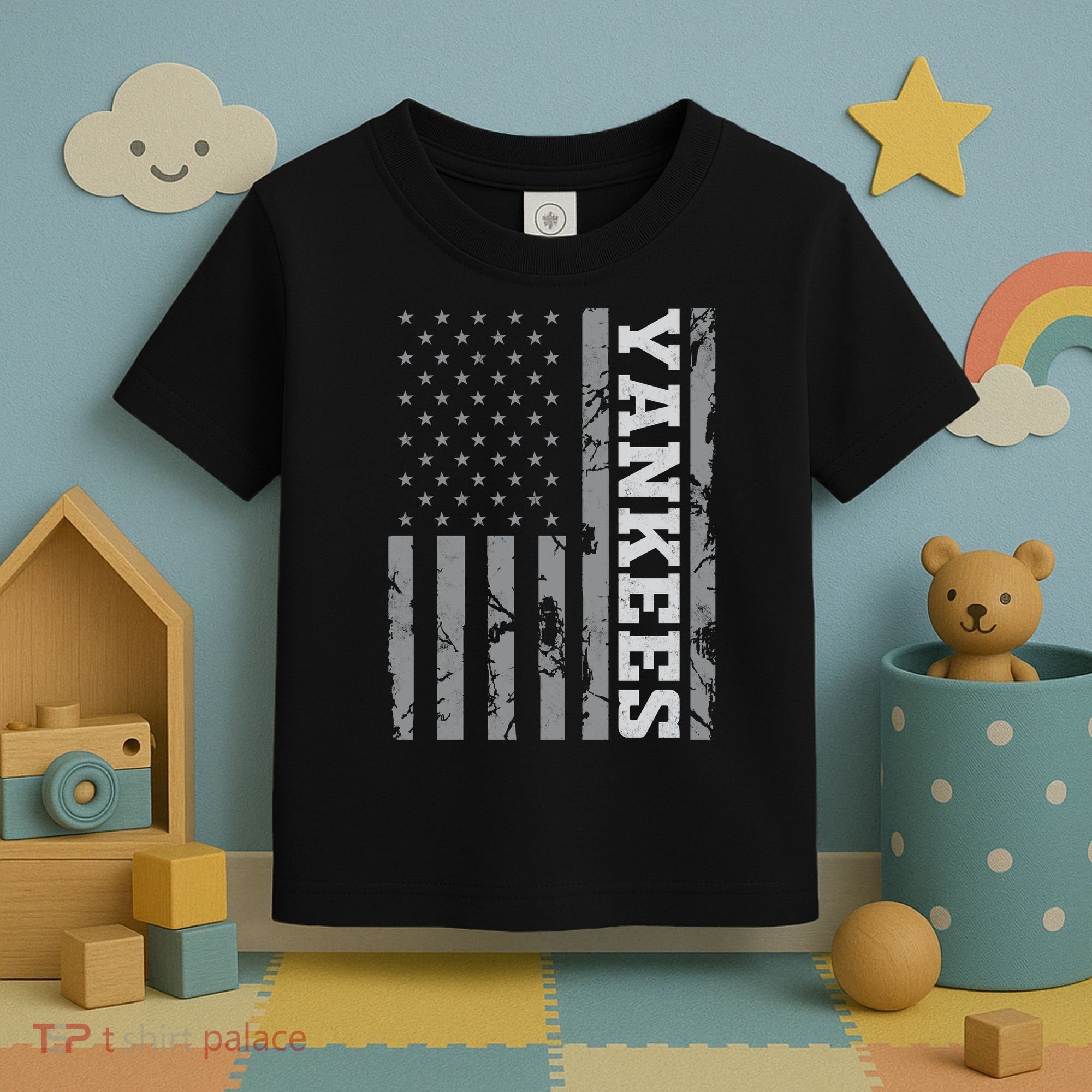 Yankee American Flag Toddler T-Shirt