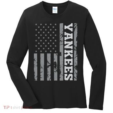 Yankee American Flag Women's Long Sleeve Shirt
