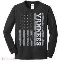 Yankee American Flag Kids Long Sleeve Shirt thumb 0