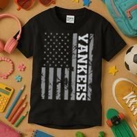 Yankee American Flag Kids T-Shirt thumb 3