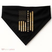 Yellowstone American Flag – Usa National Park USA-Made Doggie Bandana thumb 0