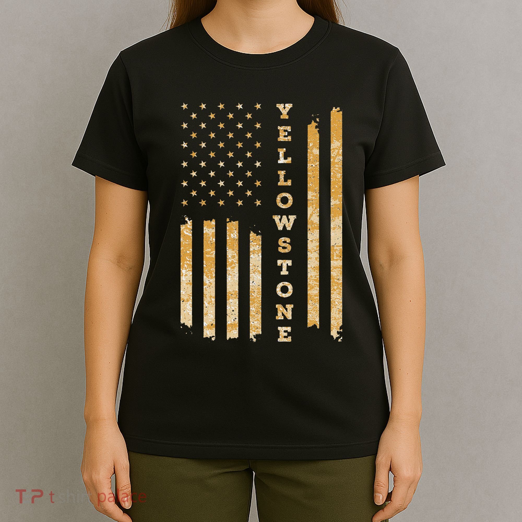 Yellowstone American Flag – Usa National Park T-Shirt