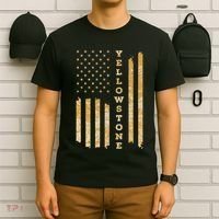 Yellowstone American Flag – Usa National Park T-Shirt thumb 6