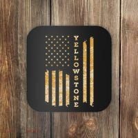 Yellowstone American Flag – Usa National Park Coaster thumb 0