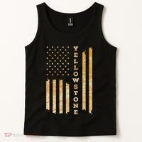 Yellowstone American Flag – Usa National Park Tank Top thumb 2
