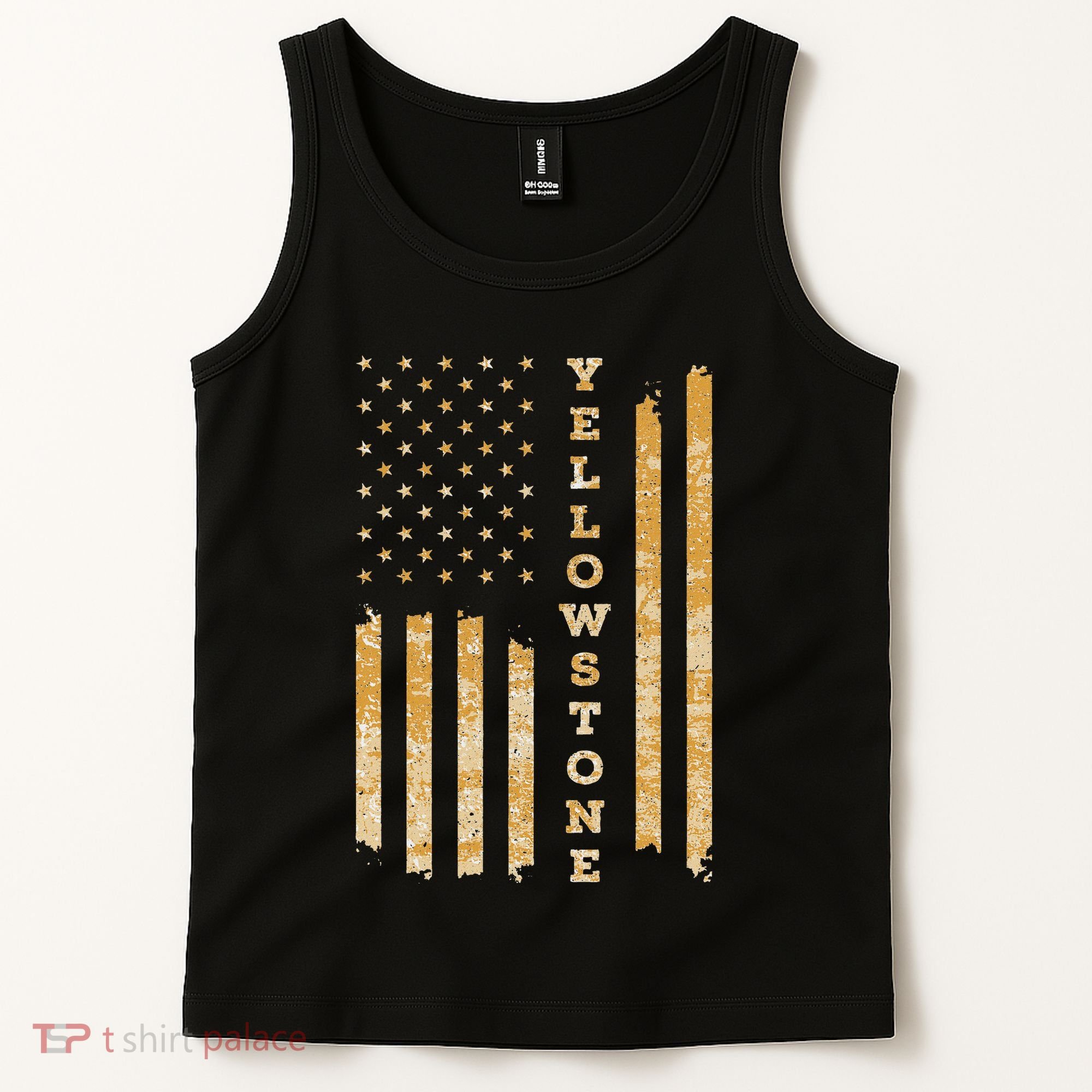 Yellowstone American Flag – Usa National Park Tank Top