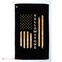 Yellowstone American Flag – Usa National Park Golf Towel thumb 0