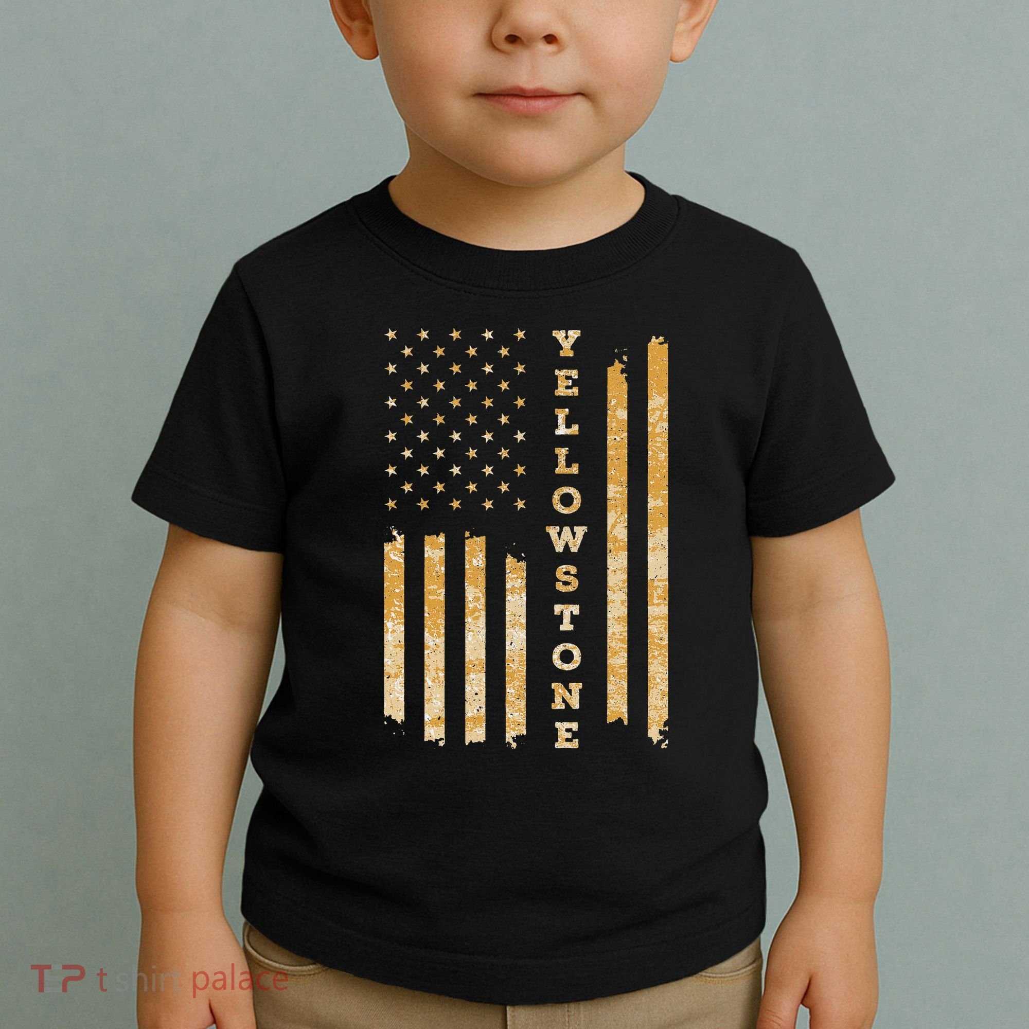 Yellowstone American Flag – Usa National Park Toddler T-Shirt