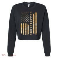 Yellowstone American Flag – Usa National Park Cropped Pullover Crew thumb 0