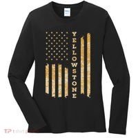 Yellowstone American Flag – Usa National Park Women's Long Sleeve Shirt thumb 0