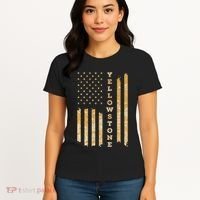 Yellowstone American Flag – Usa National Park Women's T-Shirt thumb 4