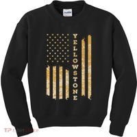 Yellowstone American Flag – Usa National Park Kids Sweatshirt thumb 0