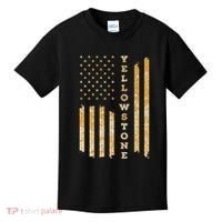 Yellowstone American Flag – Usa National Park Kids T-Shirt thumb 0