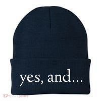 Yes And! Funny Improv Acting & Comedy Gift Beanie thumb 0