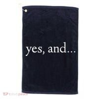 Yes And! Funny Improv Acting & Comedy Gift Golf Towel thumb 0