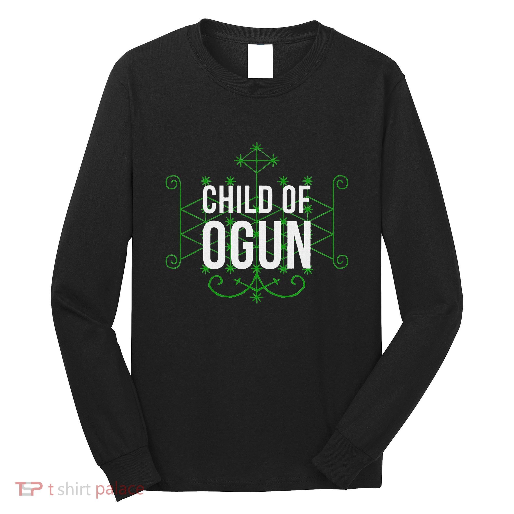 Yoruba African God Hoodoo Veve Orisha Child Of Ogun Long Sleeve Shirt