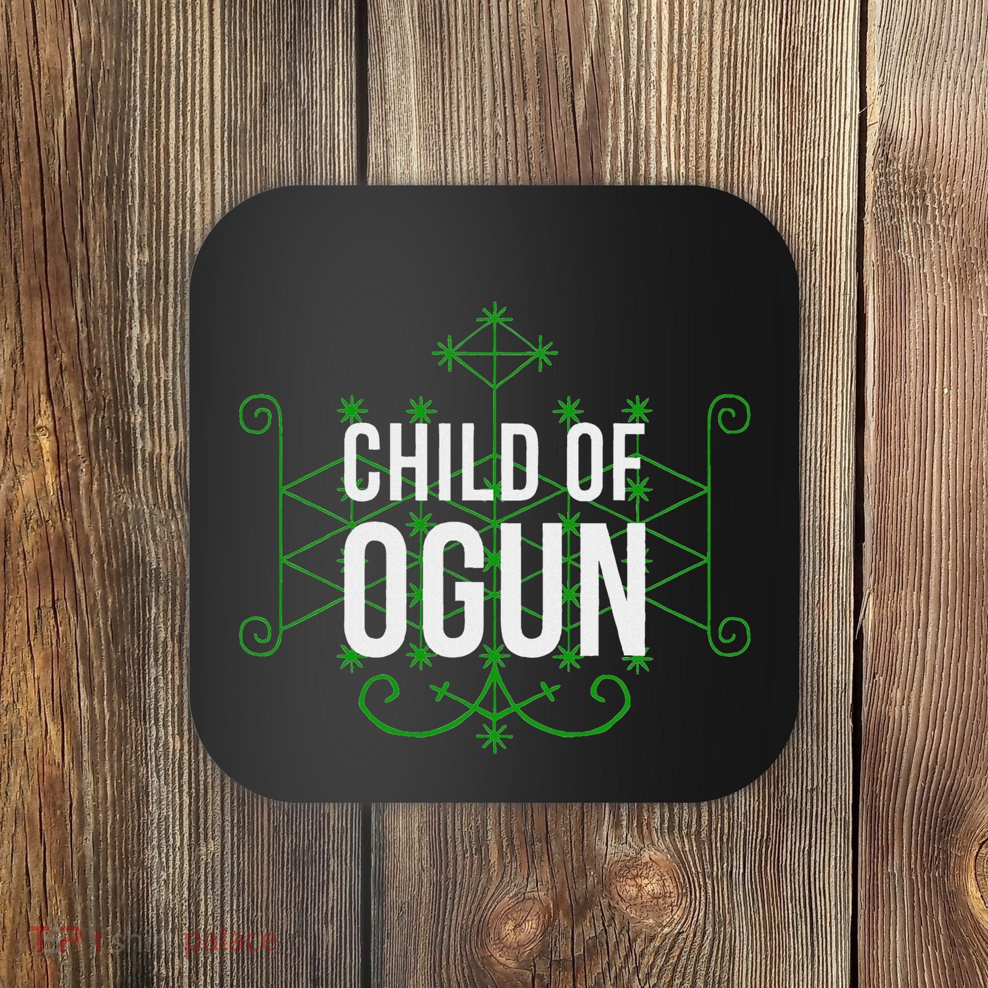 Yoruba African God Hoodoo Veve Orisha Child Of Ogun Coaster