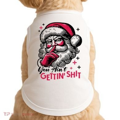 You Aint Gettin Shit Funny Santa Doggie Tank