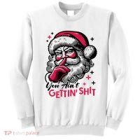 You Aint Gettin Shit Funny Santa Sweatshirt thumb 0