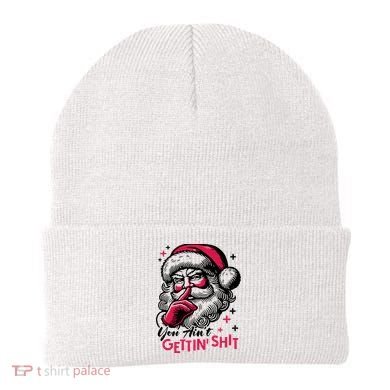 You Aint Gettin Shit Funny Santa Beanie
