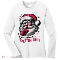 You Aint Gettin Shit Funny Santa Women's Long Sleeve Shirt thumb 0