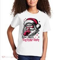 You Aint Gettin Shit Funny Santa Kids T-Shirt thumb 2