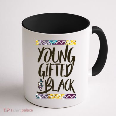 Young Gifted & Black African Pride Coffee Mug back