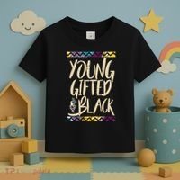 Young Gifted & Black African Pride Toddler T-Shirt thumb 3