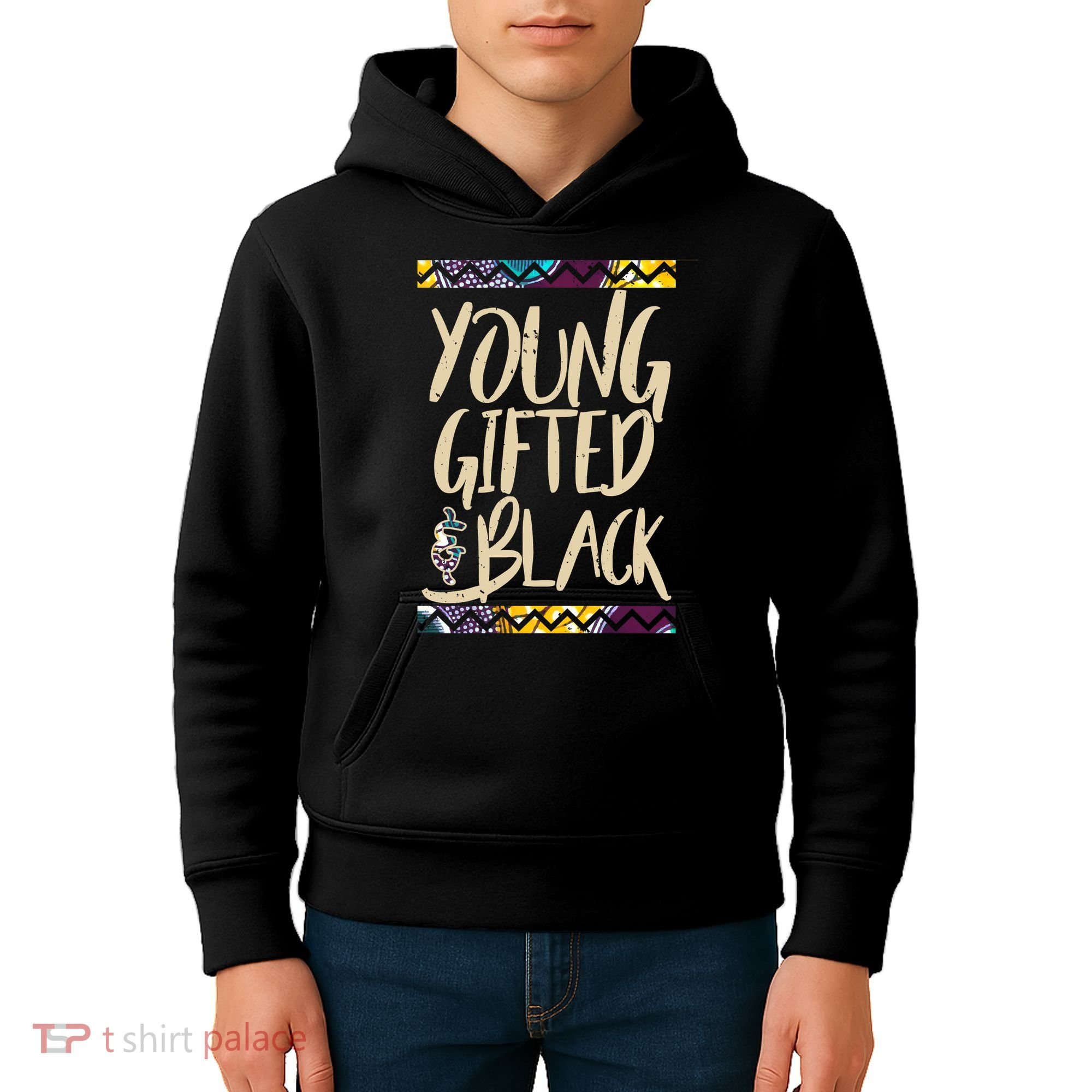 Young Gifted & Black African Pride Kids Hoodie