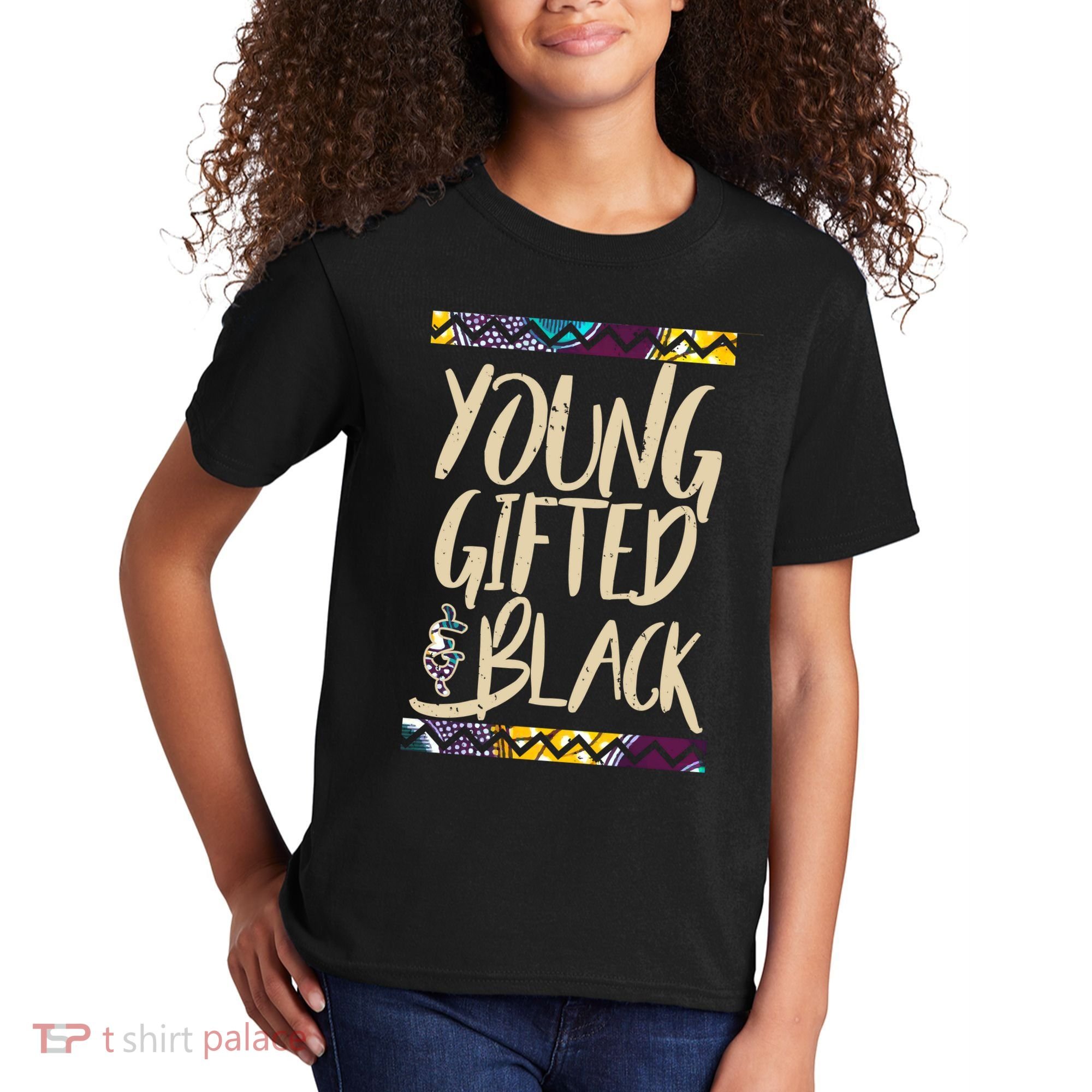 Young Gifted & Black African Pride Kids T-Shirt