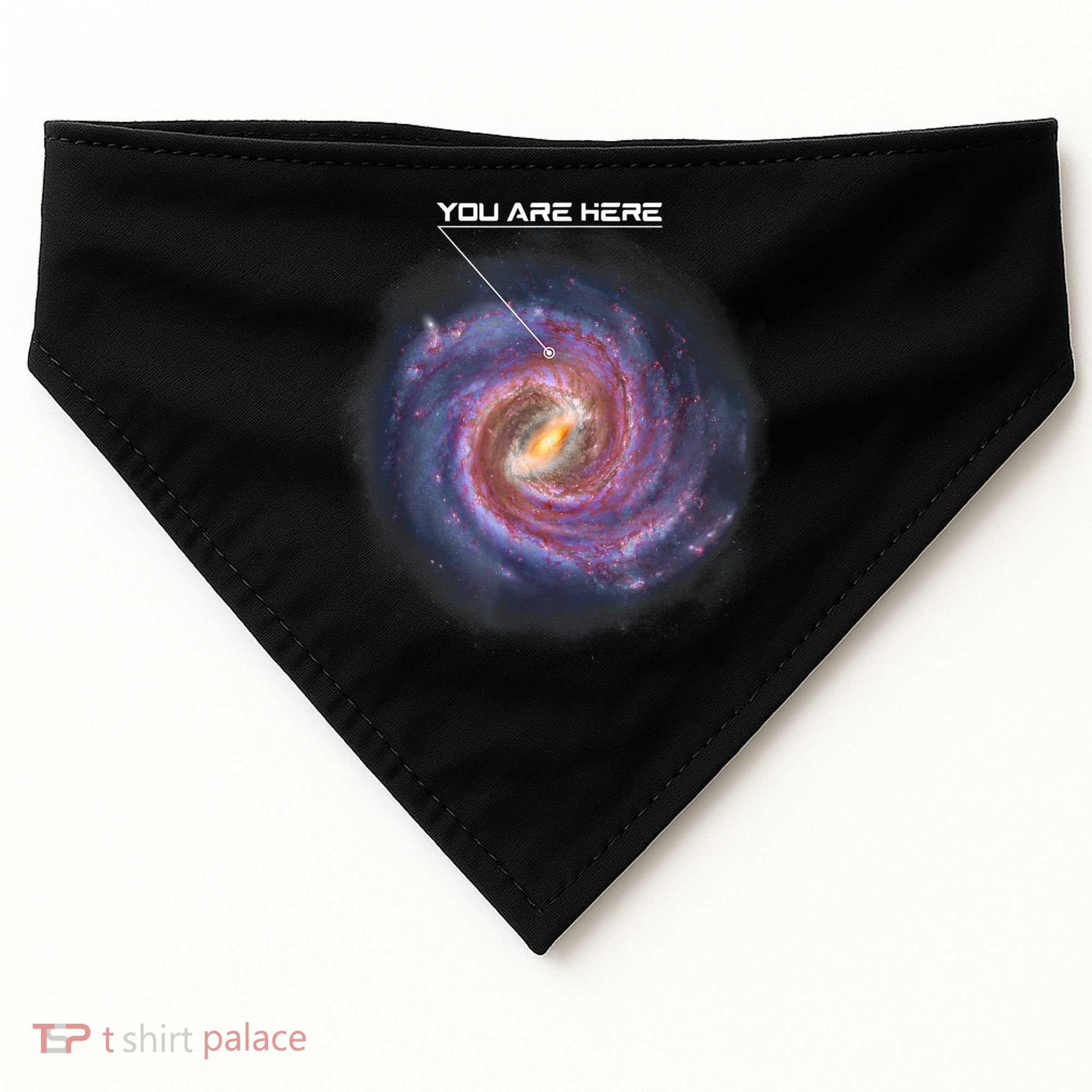 You Are Here Astronomy Milky Way Solar System Galaxy Space USA-Made Doggie Bandana