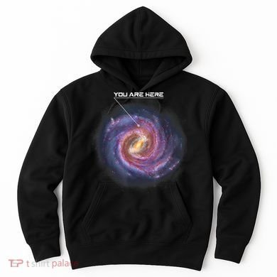 You Are Here Astronomy Milky Way Solar System Galaxy Space Hoodie