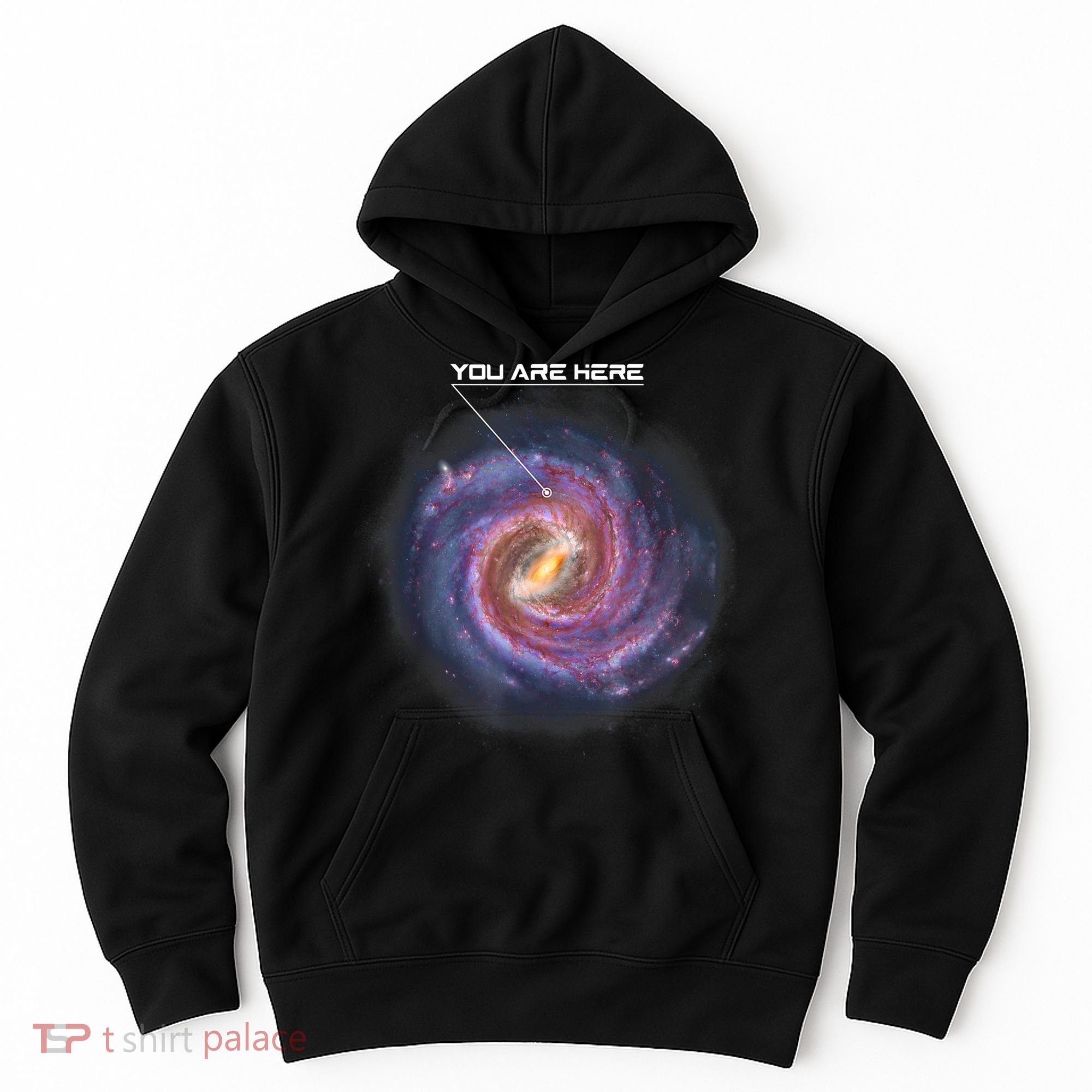You Are Here Astronomy Milky Way Solar System Galaxy Space Hoodie