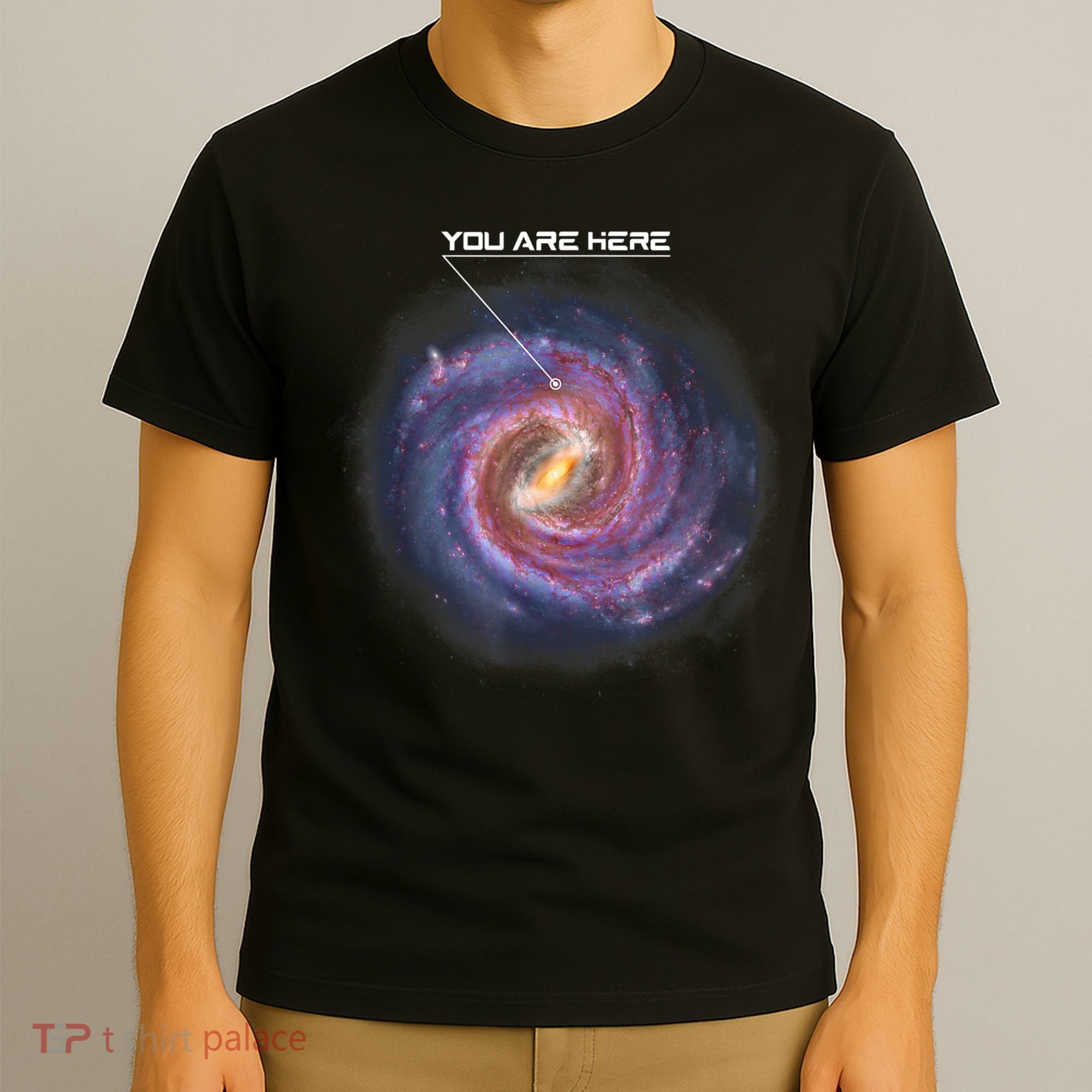 You Are Here Astronomy Milky Way Solar System Galaxy Space T-Shirt