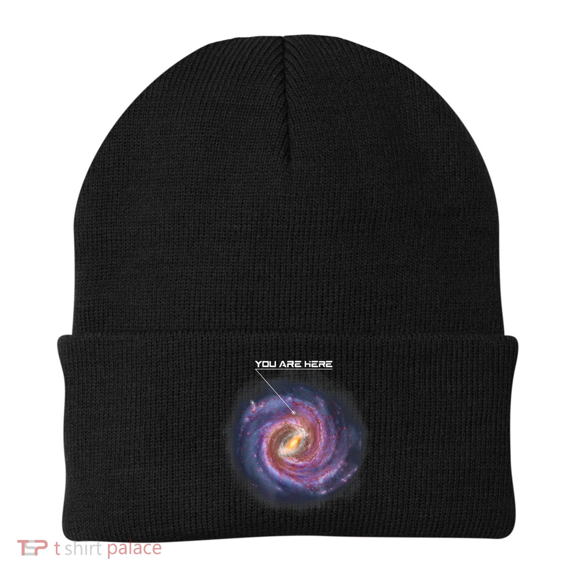 You Are Here Astronomy Milky Way Solar System Galaxy Space Beanie