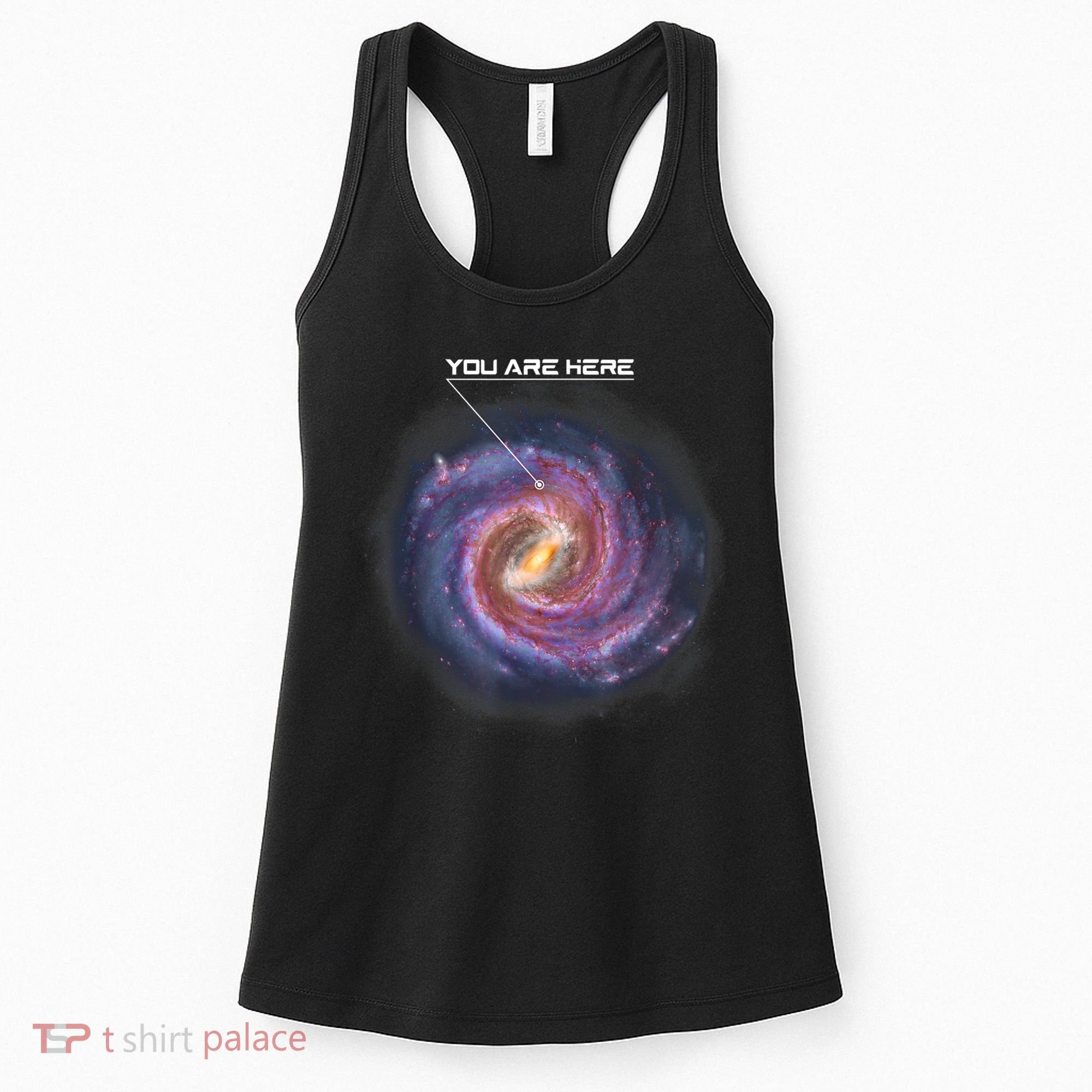 You Are Here Astronomy Milky Way Solar System Galaxy Space Women's Tank Top