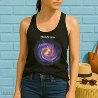 You Are Here Astronomy Milky Way Solar System Galaxy Space Women's Tank Top thumb 2