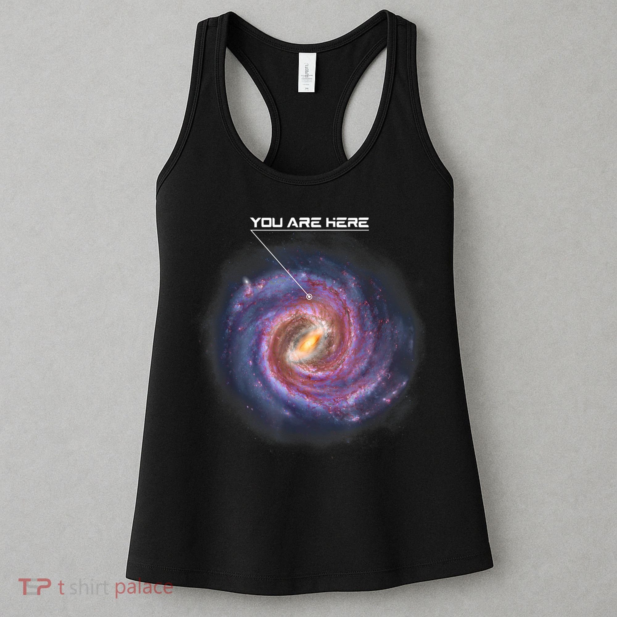 You Are Here Astronomy Milky Way Solar System Galaxy Space Women's Tank Top