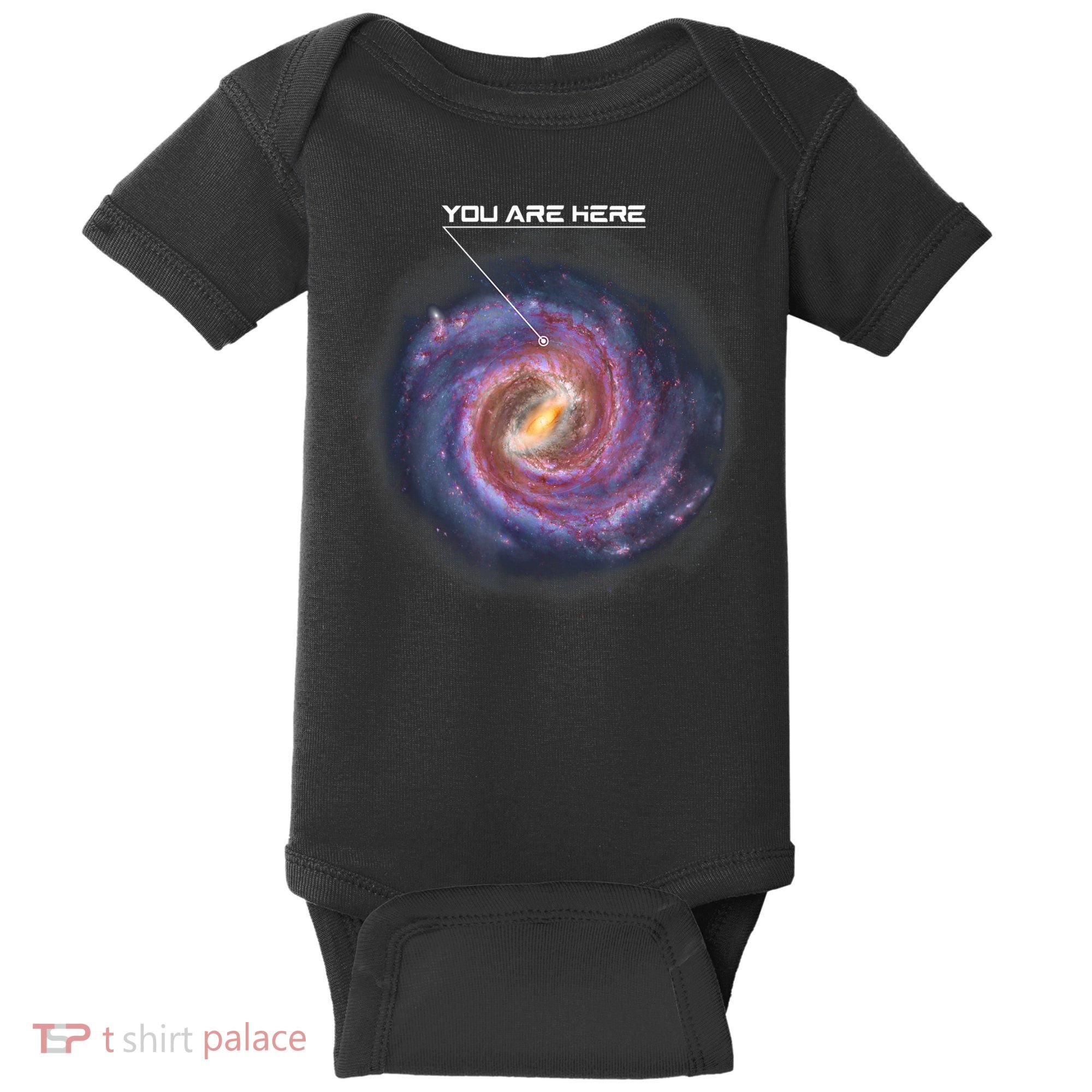You Are Here Astronomy Milky Way Solar System Galaxy Space Baby Bodysuit