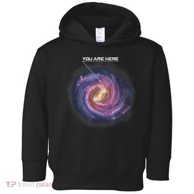 You Are Here Astronomy Milky Way Solar System Galaxy Space Toddler Hoodie