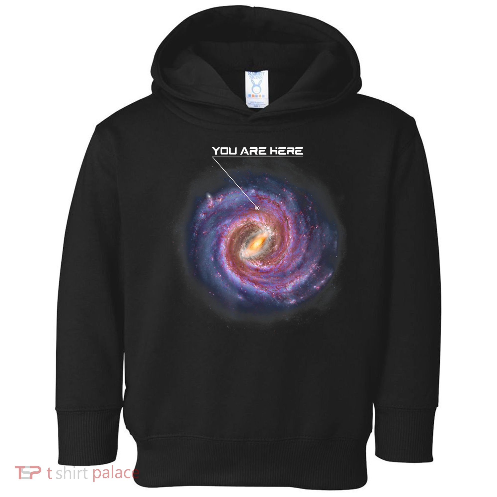 You Are Here Astronomy Milky Way Solar System Galaxy Space Toddler Hoodie